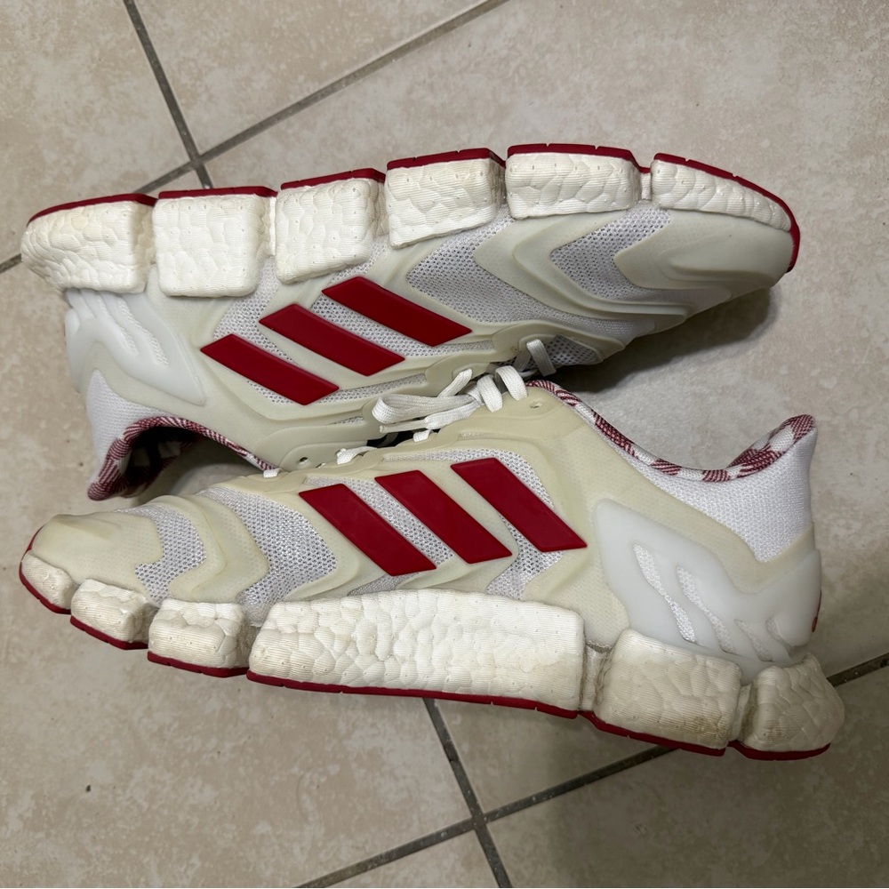 Adidas White and Red Athletic Shoes